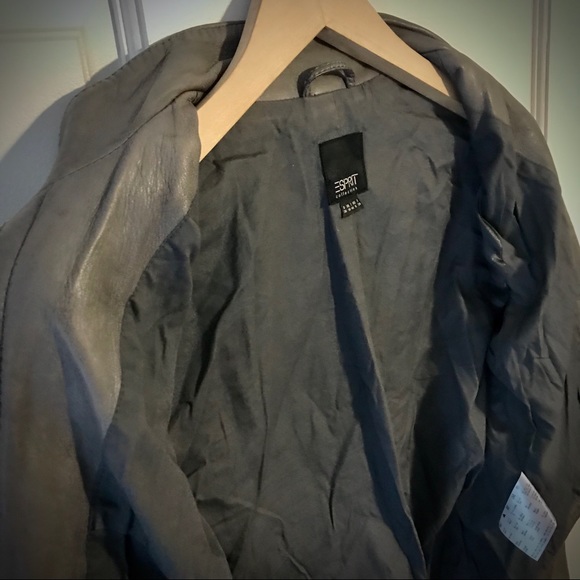 Esprit Genuine Leather Moto Jacket - Picture 6 of 7